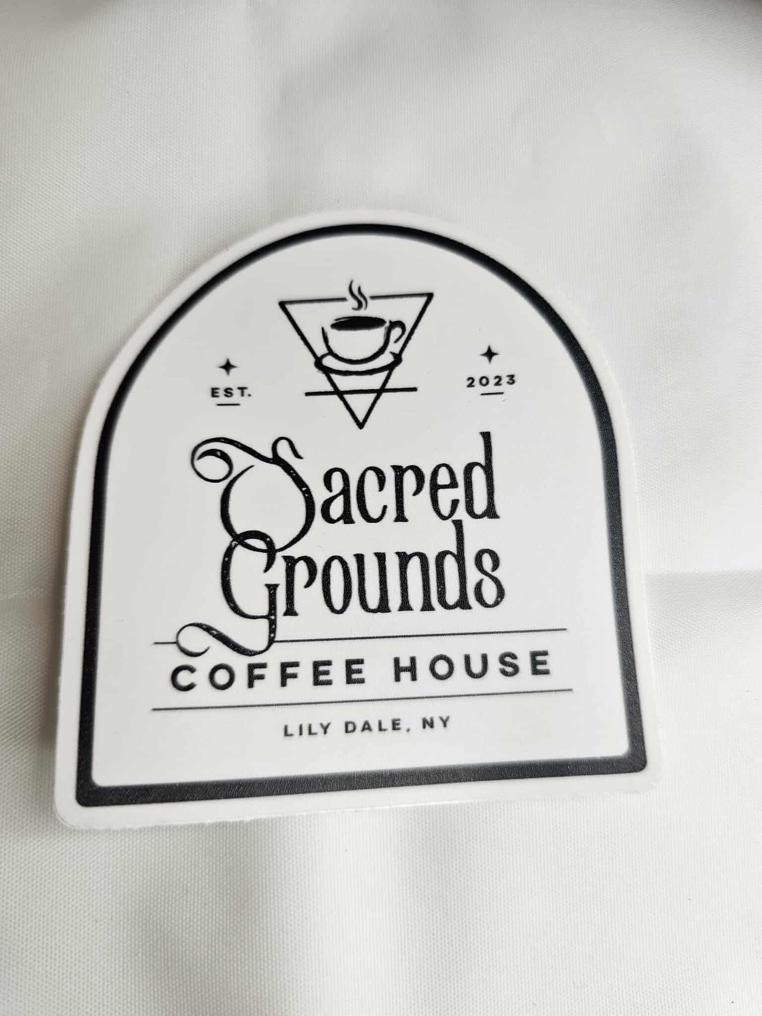 Sacred Grounds Coffee House Sticker