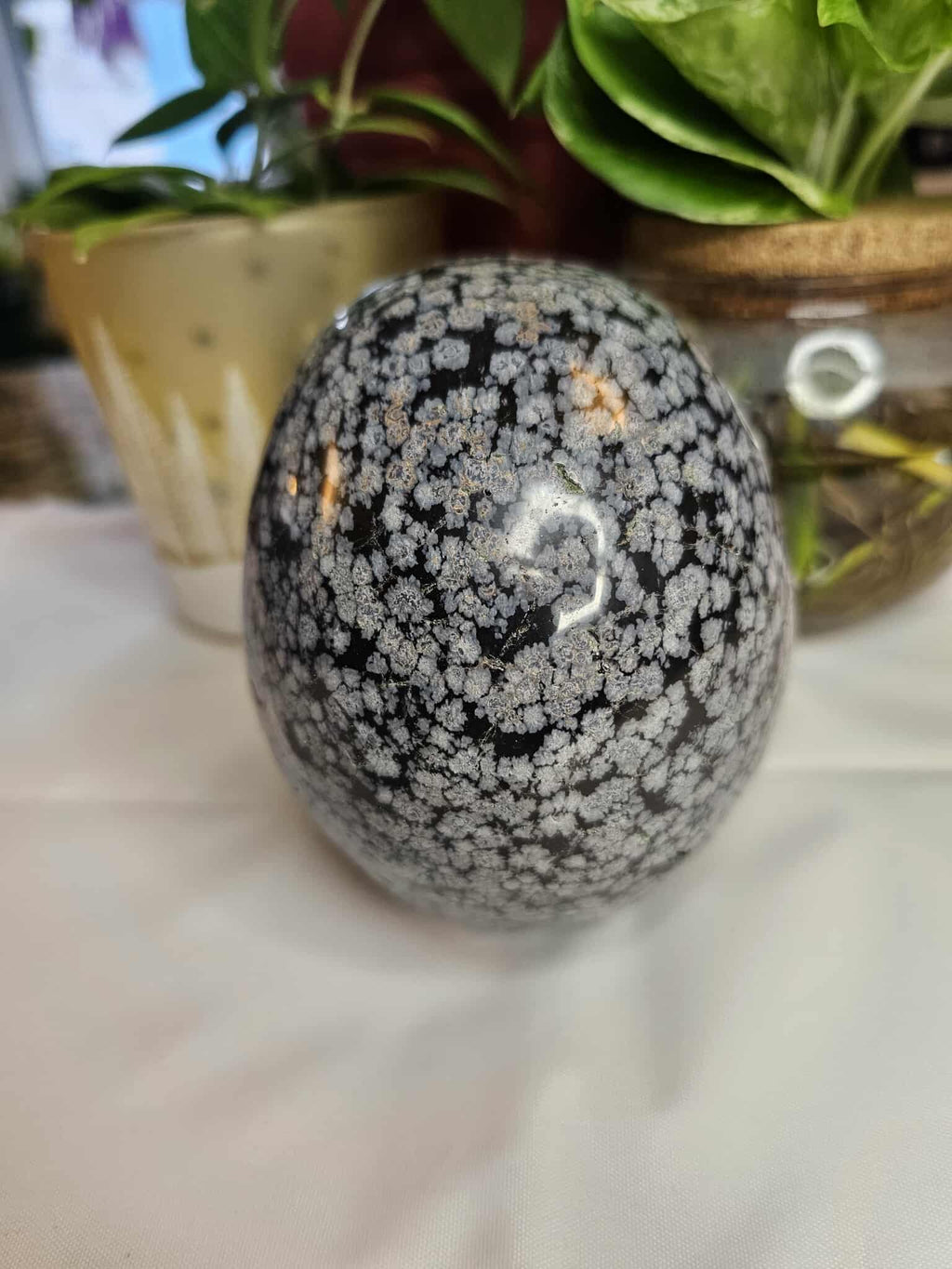 Snowflake Obsidian Crystal Skull – Calm, Cool, and a Little Bit Spooky-Cute